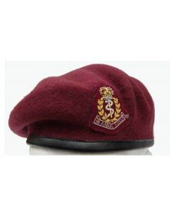 RAMC Officers Maroon Beret + Cap Badge