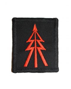 Red on Black Recce Tree Badge - Reconnaissance Corp Platoon Troop TRF