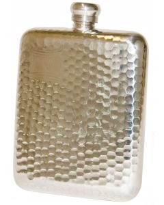 Bisley 6oz Hammered Pewter Flask