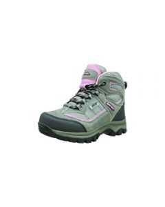 Hi-Tec Hillside Waterproof Junior Walking Boots Grey/Pink