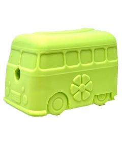 MKB TPE Retro Van Dog Toy Durable Chew Toy and Treat Dispenser - Large - Bright Green