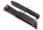 Genuine MOD Specification Survival Knife - Black Handle + Leather Sheath