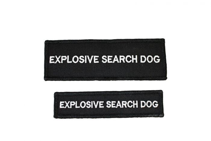 Velcro Backed EXPLOSIVE SEARCH DOG Badges