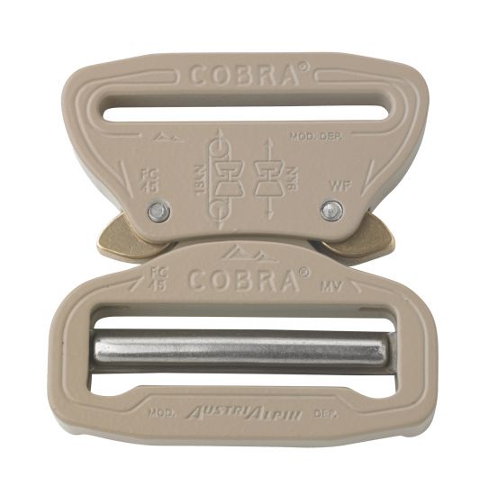 AustriAlpin 45mm 1.75" Desert Sand Cobra Buckle - Male Adjustable Female Fixed FC45SVF