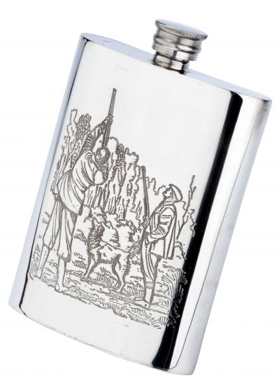 Bisley 6oz Game Season Pewter Flask