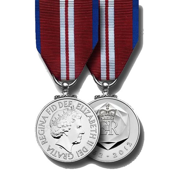 Official Queens Diamond Jubilee Full Size Medal and Ribbon